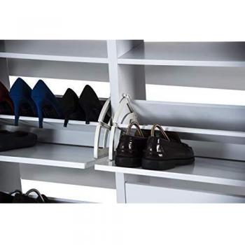 Mueble Zapatero Serie Tamesis 54AB Topkit con 4 Puertas Abatibles, Armario Zapatero, Medidas: 96 x 107 x 25 cm, Color Blanco