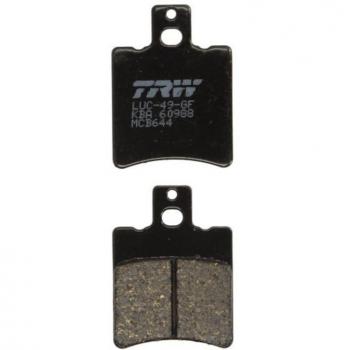 Juego de pastillas de freno TRW MCB644 y FERODO FDB889EF, características: alta resistencia al desgaste, excelente rendimiento en condiciones húmedas, reducción de ruido y vibraciones, fácil instalación, compatibilidad con una amplia gama