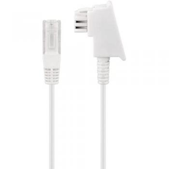 Cable telefónico DSL/VDSL Goobay 60678, TAE-F a RJ45, 40 m, blanco