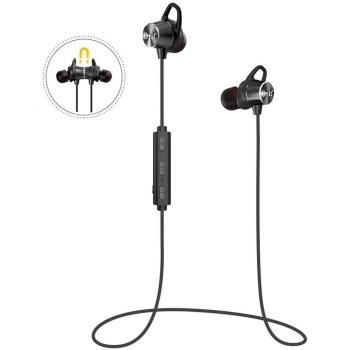 Auriculares Bluetooth Deporte,Auriculares Inalambricos Calidad de Sonido HiFi Auriculares Magnéticos Inalámbricos Cascos Bluetooth Anti-Sudor Reducción de Ruido Apto para Deportivo
