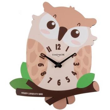 Reloj de pared infantil con péndulo Timemark - Modelo Búho