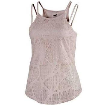 PUMA Studio Strappy Lace Tank Camiseta De Tirantes, Mujer, Rosewater, M