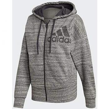 adidas W Melange Hood Sudadera, Mujer, blckme/Grpudg, L