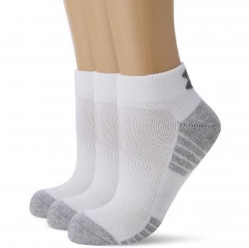 Under Armour Heatgear Tech LOCUT 3PK Calcetines, Unisex Adulto, Blanco