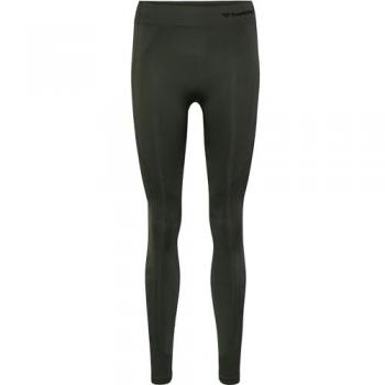 Hummel Women's Shaping Seamless Leggings in Climbing Ivy, XS