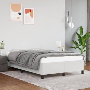 Cama de cuero sintético blanco 120x190 cm Vidaxl