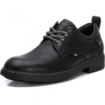 Zapatos Casual de Hombre Refresh 172154 - Cordones, Suela de Goma, Color Negro, Ligeros y Cómodos