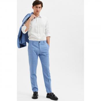 Selected Oasis Slim Fit Linen Suit Trousers