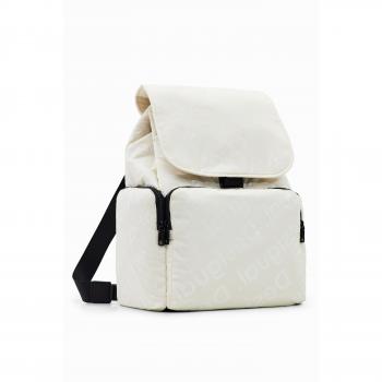 Mochila de Mujer Desigual Colorama Helsinki Blanca con Cierre Clip