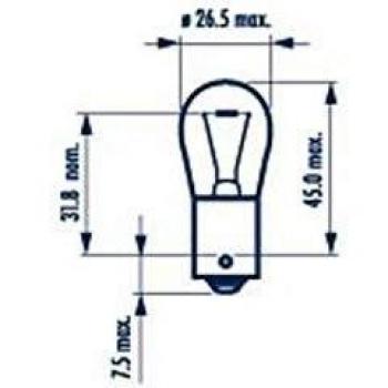 Lámpara intermitente NARVA PY21W 12V BAU15s para VW, AUDI y MERCEDES-BENZ
