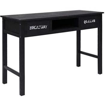vidaXL Mesa Consola Negro 110x45x76cm Madera
