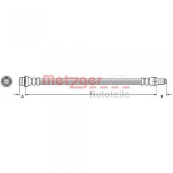 Metzger 4110796 Tubo flexible de frenos