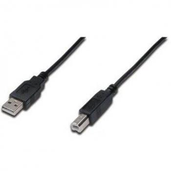 Cable USB 2.0 Tipo A a Tipo B Macho/Macho 1.8m Negro