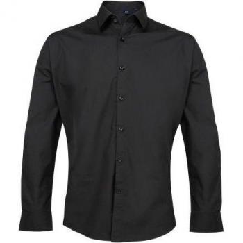 Camisa de manga larga Premier PR207 para hombre, fabricada en popelín de peso pesado, ideal para trabajo