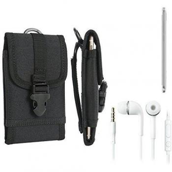 bolsa del cinturón / funda para Cubot Z100, negro + Auriculares | caja del teléfono cubierta protectora bolso - K-S-Trade