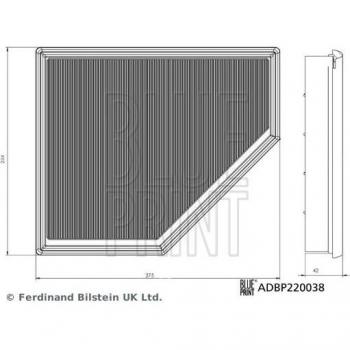 Filtro de aire BLUE PRINT ADBP220038 - Tipo: Filtro de aire, Marca: BLUE PRINT, Referencia: ADBP220038