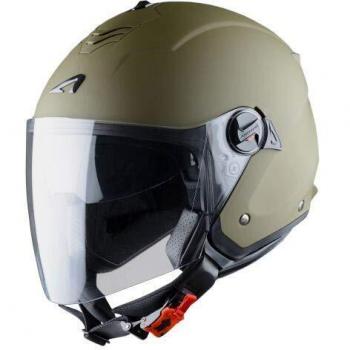 Astone Helmets - MINIJET S monocolor- Casque jet - Casque jet usage urbain - Casque compact - Coque en polycarbonate - Army M
