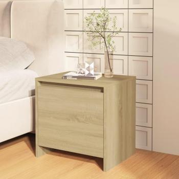 Mesita de Noche Sonoma 45x34x44,5 cm Aglomerado Roble