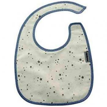 Babero Cuadrado Con Velcro Sky Celeste/Estrella 20x26 cm