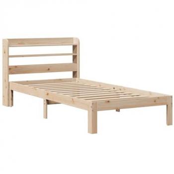 Estructura de cama con cabecero 100x200 cm Madera maciza de pino