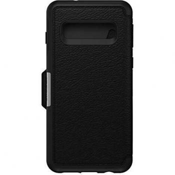 Funda para Galaxy S10 OtterBox Strada, resistente a golpes y caídas,Tapa en Piel,2 slots para Tarjetas,Testada 3x con los estándares Militares anticaídas, Negro