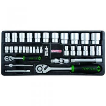 Kit de herramientas TOPTUL GCAT3402 - Incluye llaves estrella de dos bocas y diversas herramientas de alta calidad