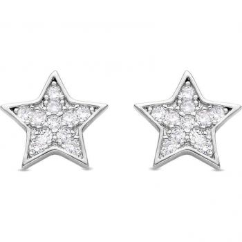 Pendientes Luxenter Fayu de aleación de metal bañados en rodio