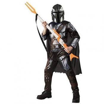 Disfraz Infantil Deluxe The Mandalorian Star Wars Rubies, Negro, Talla 7-10 años