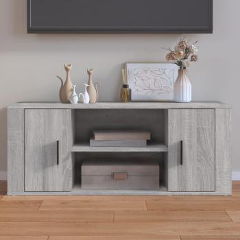 Mueble para TV madera contrachapada gris Sonoma 100x35x40 cm
