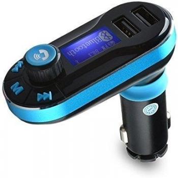 Transmisore FM, AGPtek Kit de manos libres Bluetooth Reproductor MP3 Stereo cargador de coche para iPhone 6S 6 S 6 6 5 5 5 4S, Samsung Galaxy S Nota 5 Nota 4 Nota 3 S6 S5 S4, LG G3 G2Sony Xperia Z Z1 L39H L36h Z2 HTC uno X uno M7 M8 y etc.