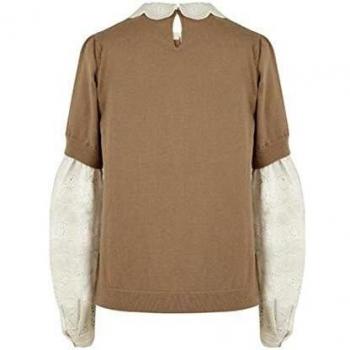 Jersey Cuello Bordado M Beige