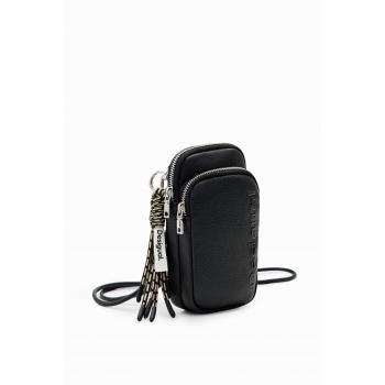 Bolso Desigual para móvil en fucsia con bolsillo frontal