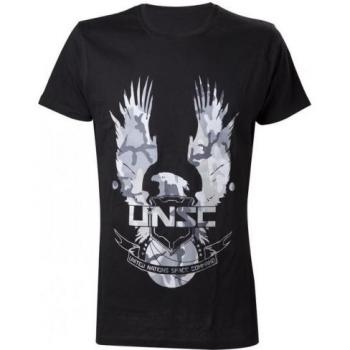 Camiseta Negra Halo UNSC Print Talla S