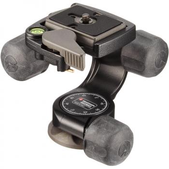 Manfrotto 460MG - Rótula 3 vías con Zapata 200PL-Magnesio, Negro