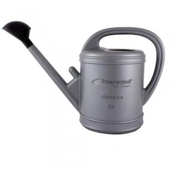 Regadera de plástico, color plateado, 10 l, Classic el riego de las plantas