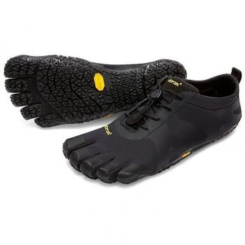 Vibram Fivefingers Zapatillas Trail Running V Alpha - Zapatillas de senderismo para hombre, diseño minimalista, suela Mega Grip para tracción en terrenos irregulares, sistema de ajuste con cordones, color negro,