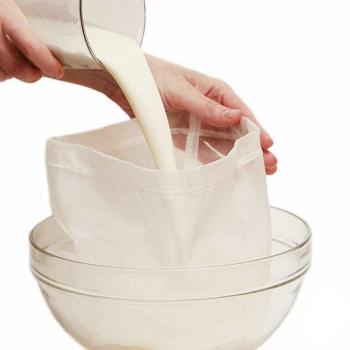 Bolsa Reutilizable de Leche Vegetal Bolsa Filtro Ideal para Leche de Nuez 30*30CM 2Pcs