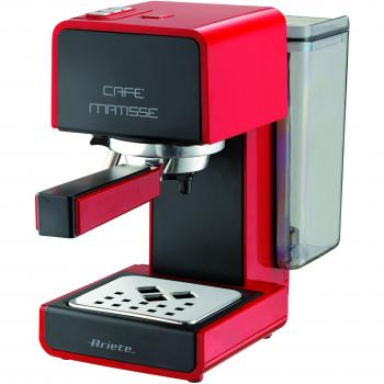 Ariete 1363/11 Matisse - Cafetera de espresso, 900 W, 0.8 l, 15 bares de presión, función de espera, color rojo