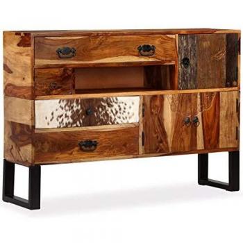Solid Sheesham Wood Sideboard 115x30x80 cm