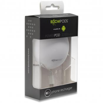 Boompods PWHT banco cargador / energía móvil para smartphones 2300mAh, blanco