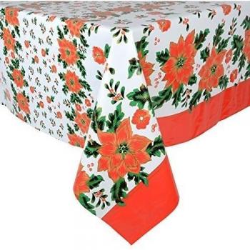 Navidad Pascua de limpiar mantel de vinilo PVC mantel Protector de pantalla 140 x 240 cm)