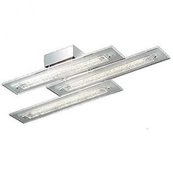 Adamo - Lámpara de techo LED clásica a ras de suelo, cromo, blanco cálido 3000K 1728lm - Italux