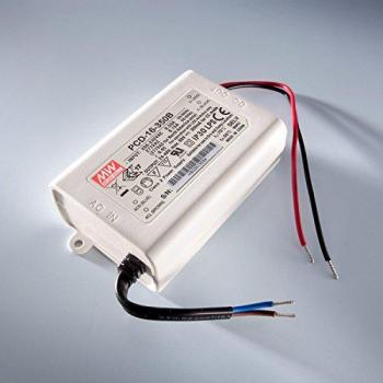 Driver LED Mean Well PCD-60-1750B, 60W, 1.75A, 20-34V CC, Dimmable, Protección sobrecarga, Montaje en superficies