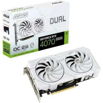 Asus Dual GeForce RTX 4070 Super Evo Blanco OC Edición 12GB GDDR6X DLSS3 HDMI/3 * DisplayPort PCi Ex 4.0 16x