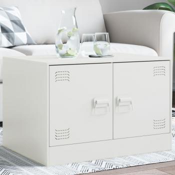 Mesa de centro blanca 67x50x44 cm en acero