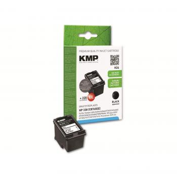 Tintenpatrone KMP H24 compatible con HP 338 (C8765E) - Negro, 18 ml, reciclada