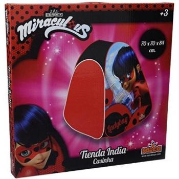 Ladybug- Miraculous Tienda Indio Infantil, Color Rojo/Negro