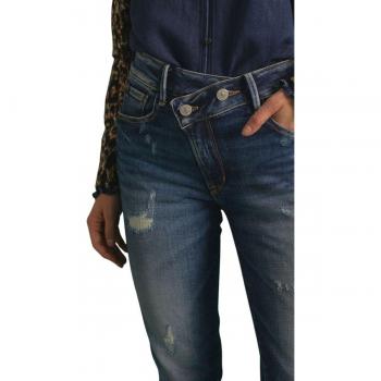 High Waist 7/8 Slim Jeans for Women - Le Temps des Cerises Zep Pulp Destroy N°2