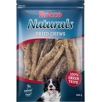 Rocco Naturals Snacks de Panza Verde de Buey para Perros - 500 g Pack de 5