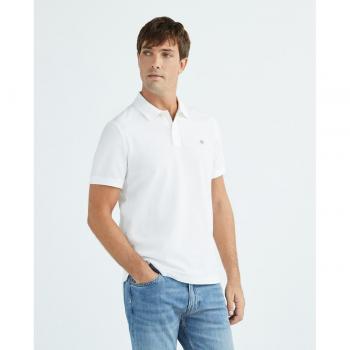 Gant Men's Regular Fit Short Sleeve Pique Polo Shirt - Shield White S